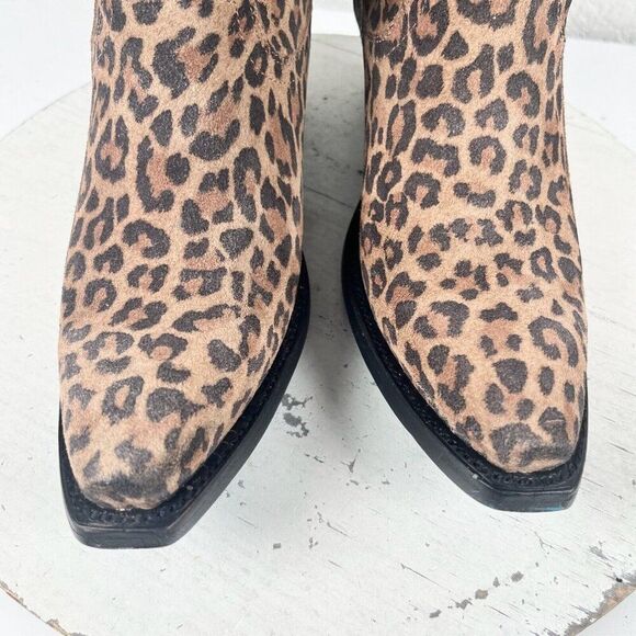 NEW Lane EMMA JANE Womens Cowboy Boots 6 Western Wear Animal Print Leather Short - Picture 6 of 11